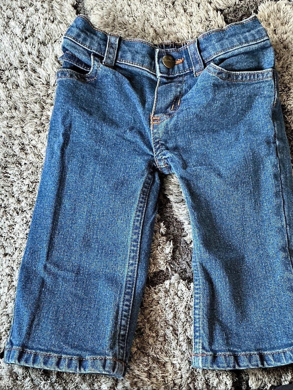 Carhartt Infant/Toddler Washed Denim Dungaree Shorts Blue